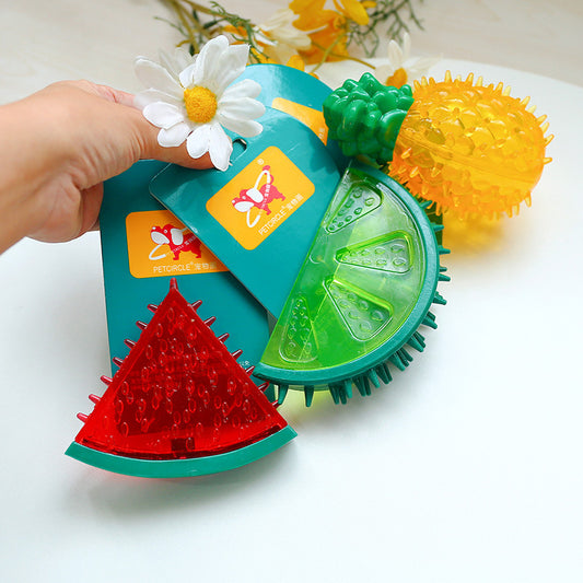 Cooling Fruit-Shaped TPR Chew Toy