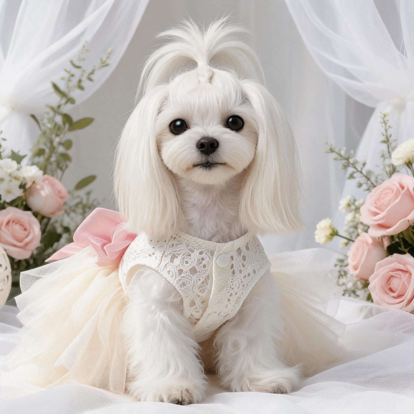 现货宠物公主风甜心婚纱裙春夏狗狗猫咪衣服小型犬狗批发一件代发