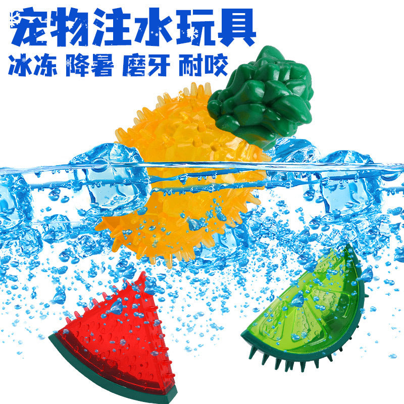 宠物服装宠物狗狗磨牙夏季降温咬胶发声冰冻TPR耐咬玩具批发夜光