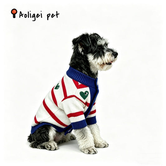 Colorblock Knitted Pet Cardigan