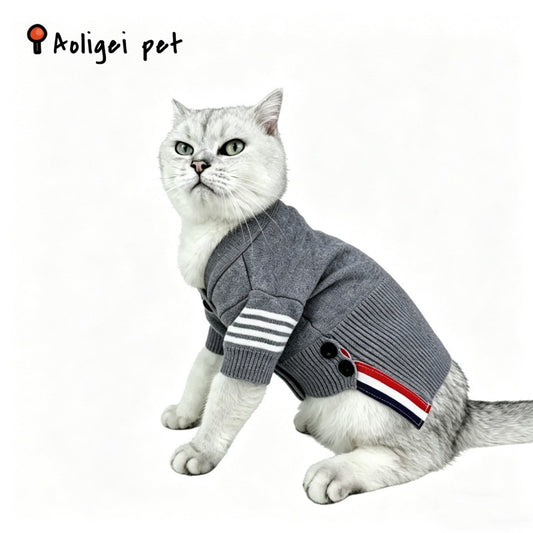 Four-Bar Knit Pet Cardigan